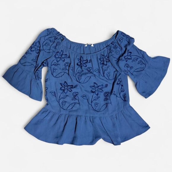 Candie's Tops - Candie-s Women's Blue and Navy Blouse